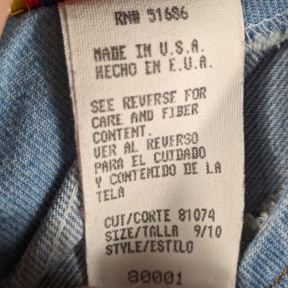 Tickets Clothing 9/10 Made in USA Denim Dress Light Blue Button Side Vintage 90s - Picture 4 of 7